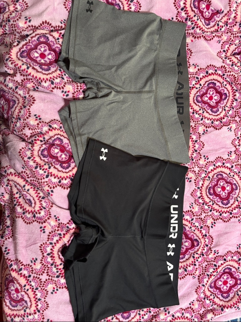 Under Armour Black & Gray Compression Shorts Duo Black and gray